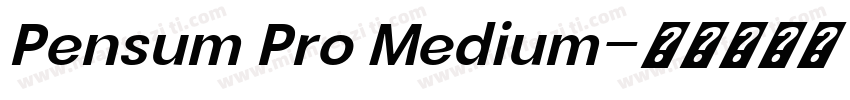 Pensum Pro Medium字体转换